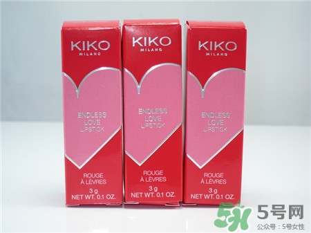 kiko情人節(jié)限定口紅色號(hào) kiko心形口紅試色