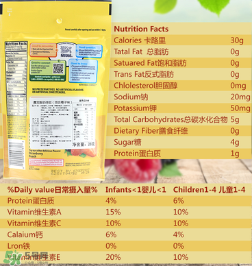 嘉寶溶豆成分如何？嘉寶溶豆成分表