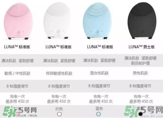 luna露娜洗臉儀顏色區(qū)別 露娜洗臉儀顏色功效