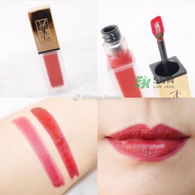 ysl tatouage couture啞光唇釉色號(hào)_試色圖