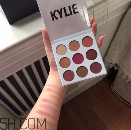 kylie the burgundy9色眼影盤色號_試色圖