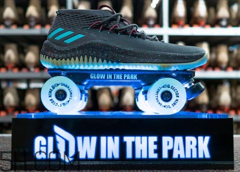 adidas dame 4 glow in the dark多少錢_實物上腳效果