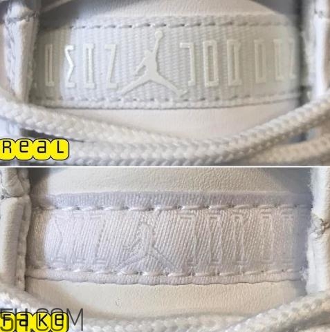 air jordan 11 low爆裂白蛇真假鑒定_真假對比