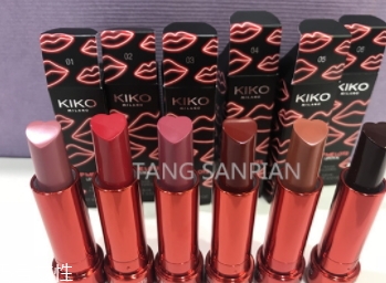 kiko2018情人節(jié)限量心形口紅色號(hào)試色