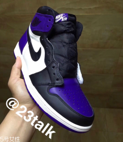 aj1 court purple黑紫腳趾發(fā)售時間_實物曝光