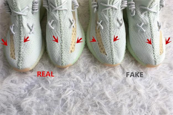 yeezy350亞洲限定真假對(duì)比 椰子350 hyperspace真假