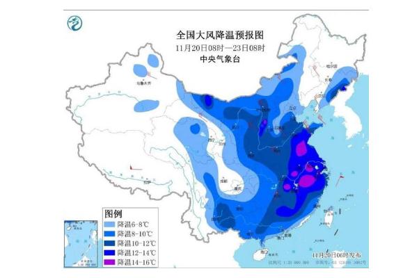 冷空氣要持續(xù)多久 全國羽絨服預警地圖